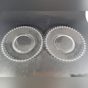 Pair of Vintage Candlewick Glassware plates